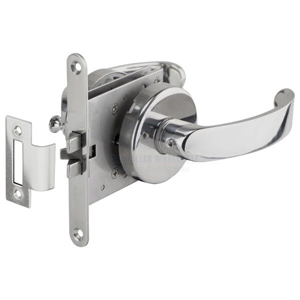 DOOR LOCK - MORTISE - STAINLESS STEEL - CONTEMPORARY HANDLE UNIVERSAL