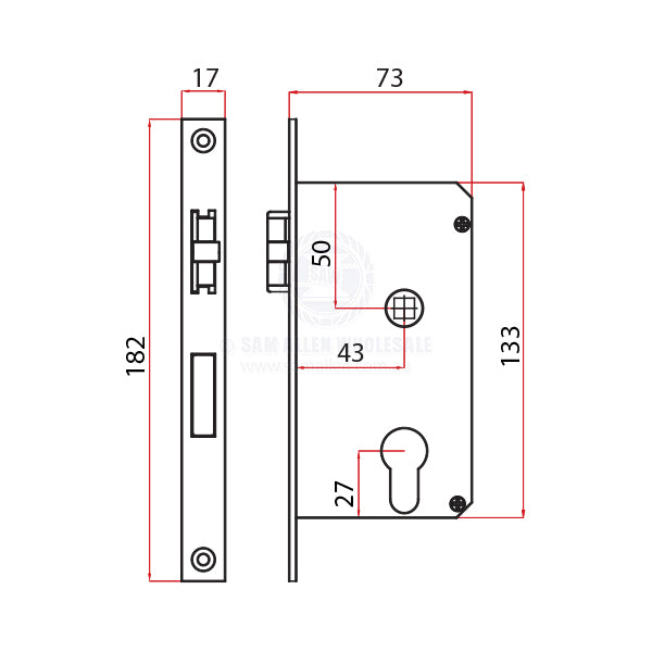 DOOR LOCK - ANTI-RATTLE MORTISE