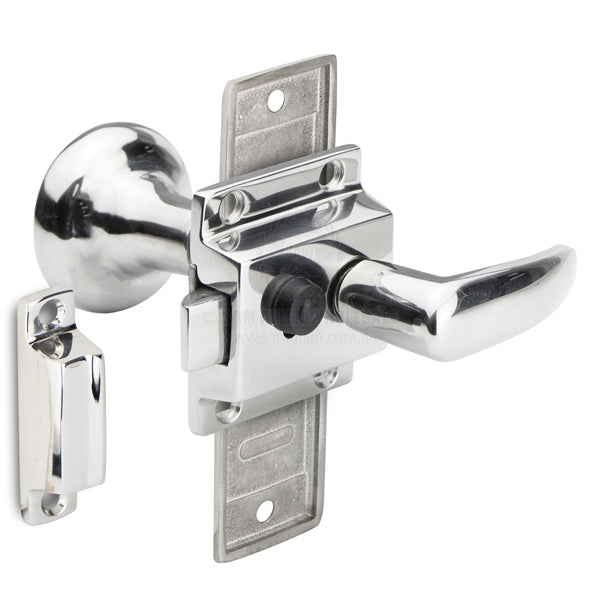 DOOR LOCK - RIM LATCH STAINLESS STEEL