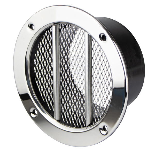 VENT - ROUND GRATED - STAINLESS STEEL