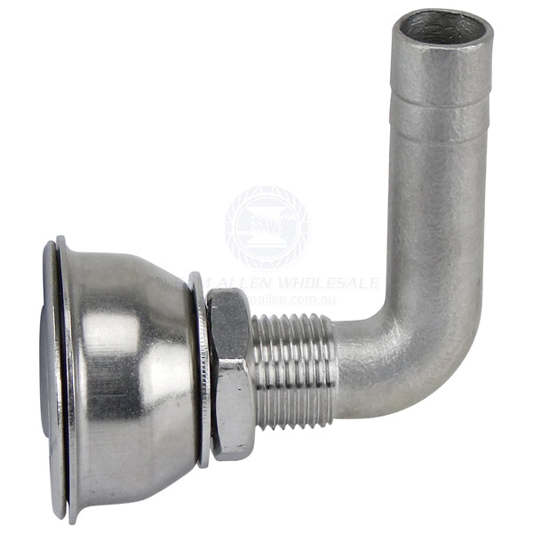 FUEL BREATHER - RECESS MOUNT 90 DEGREE - S/S