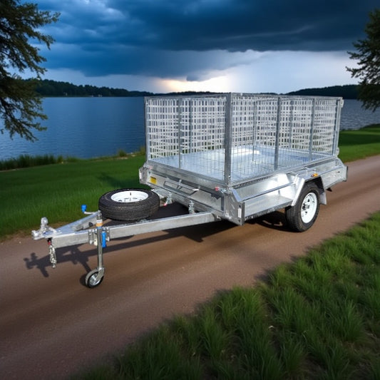 9×5 Premium HD Box Trailer For Sale ATM-750KG With Jockey Wheel 100mmX50mm Drawbar