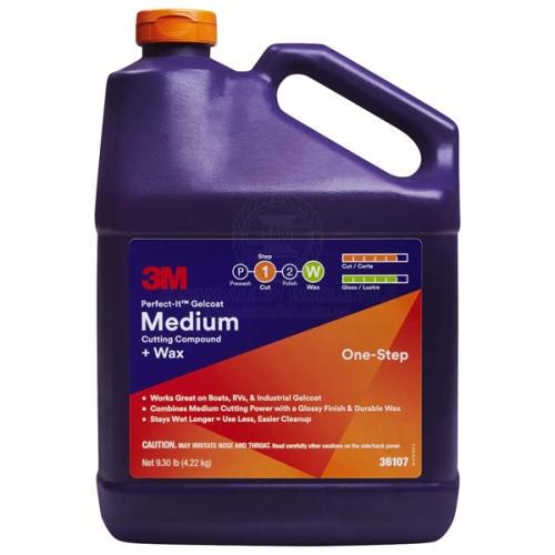 3M PERFECT-IT GELCOAT MEDIUM CUTTING COMPOUND + WAX (ONE-STEP)