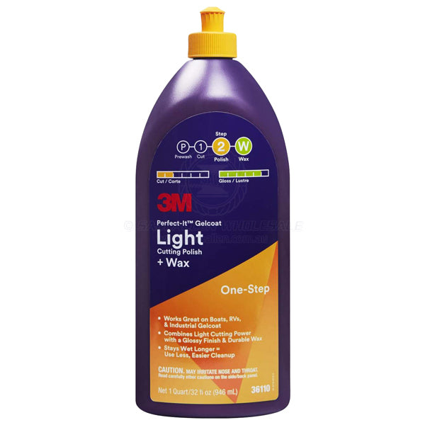 3M PERFECT-IT GELCOAT LIGHT CUTTING POLISH + WAX (ONE-STEP)