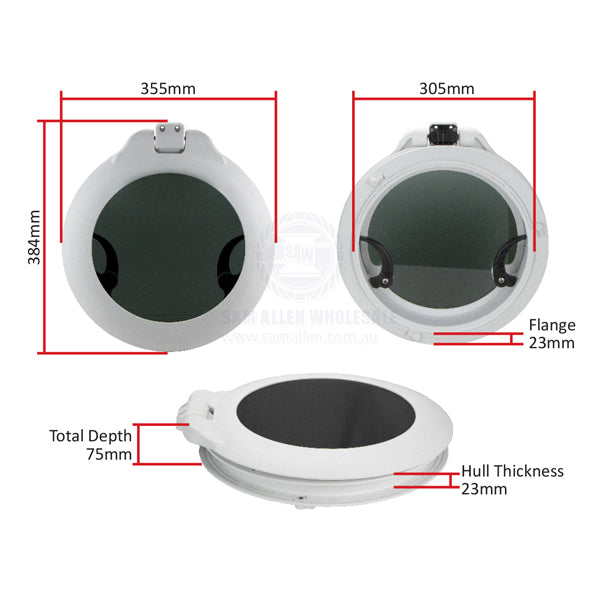 HATCHES - ROUND - PLASTIC RESIN - JIM BLACK
