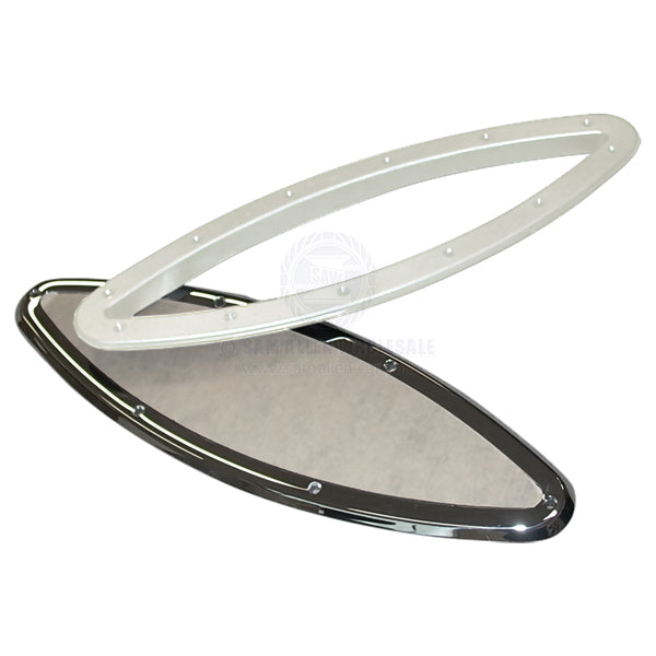 PORT HOLES - ELLIPTICAL FIXED- STAINLESS STEEL & ACRYLIC