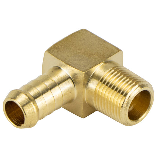 HOSE TAILS END - MALE BRASS 90 DEGREE