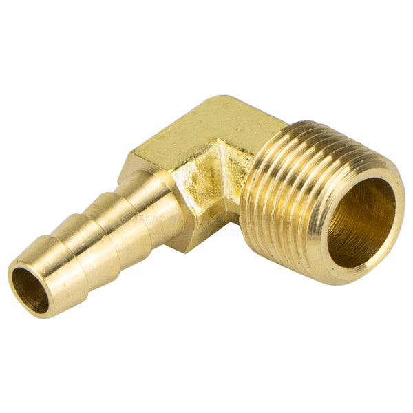 HOSE TAILS END - MALE BRASS 90 DEGREE