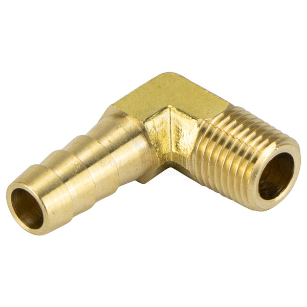 HOSE TAILS END - MALE BRASS 90 DEGREE