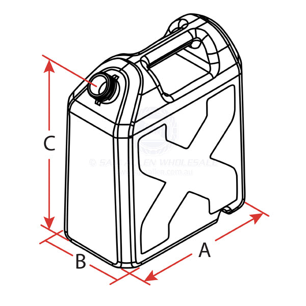 CAN-SB PRESS & POUR FUEL JERRY CAN - POLYETHYLENE HD