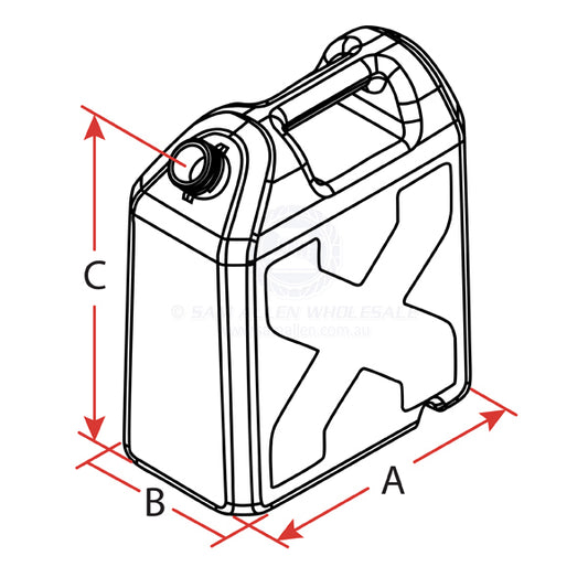 CAN-SB PRESS & POUR FUEL JERRY CAN - POLYETHYLENE HD