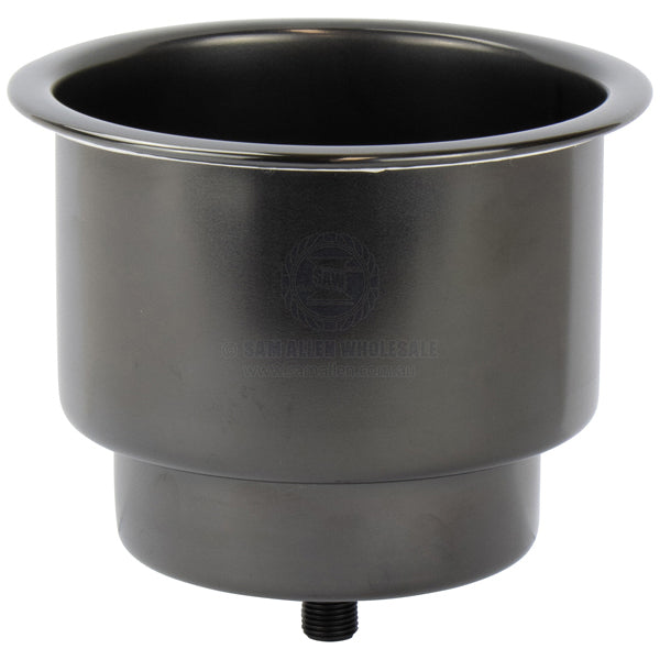 DRINK HOLDER - STEPPED RECESSED - S/S - BLACK PVD COATED