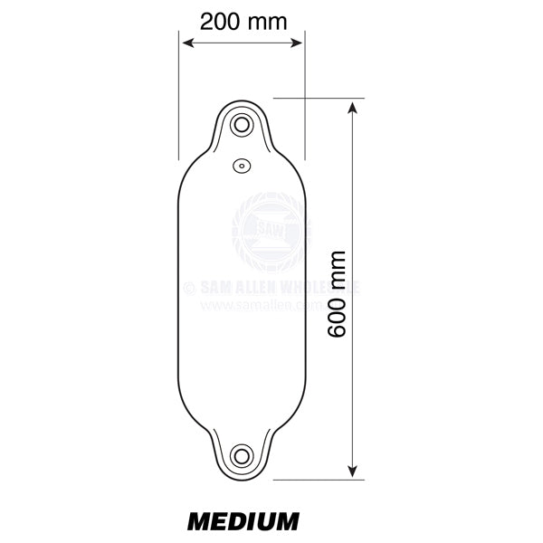 FENDER WITH ROPE - SUPAFEND - PVC