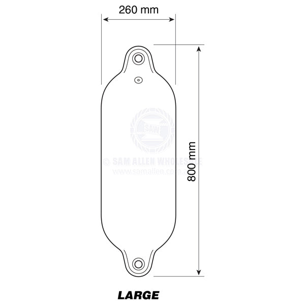FENDER WITH ROPE - SUPAFEND - PVC