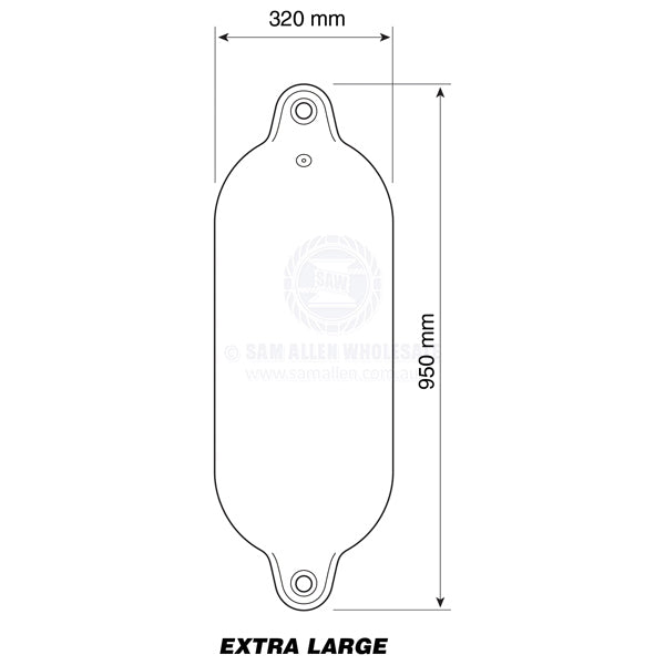 FENDER WITH ROPE - SUPAFEND - PVC