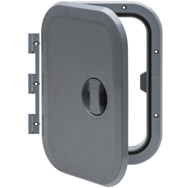 ACCESS HATCHES - REMOVABLE & FIXED HINGE - ASA PLASTIC - SINGLE HANDLE