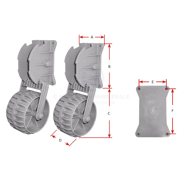 RELAXN INFLATABLE BOAT - TRANSOM WHEEL - KIT