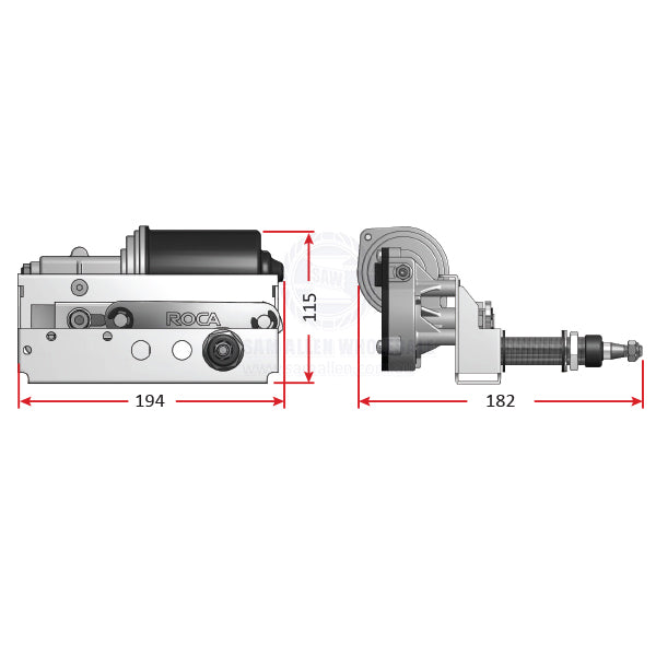 ROCA WIPER MOTOR - SINGLE DRIVE SYSTEMS - W25