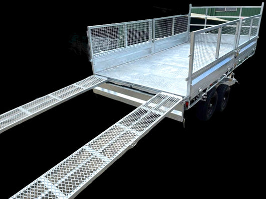 14x7ft Extra Heavy Duty FLATBED Hydraulic Tipping Trailer