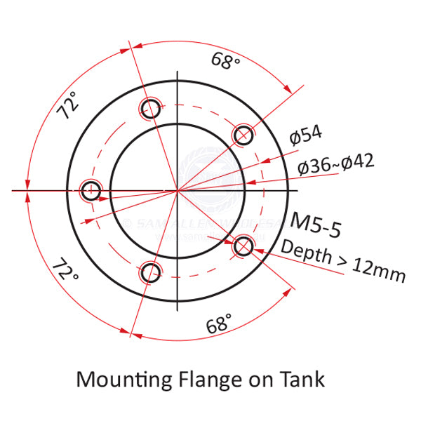 KUS TANK SENDERS - FUEL/WATER 5 HOLE