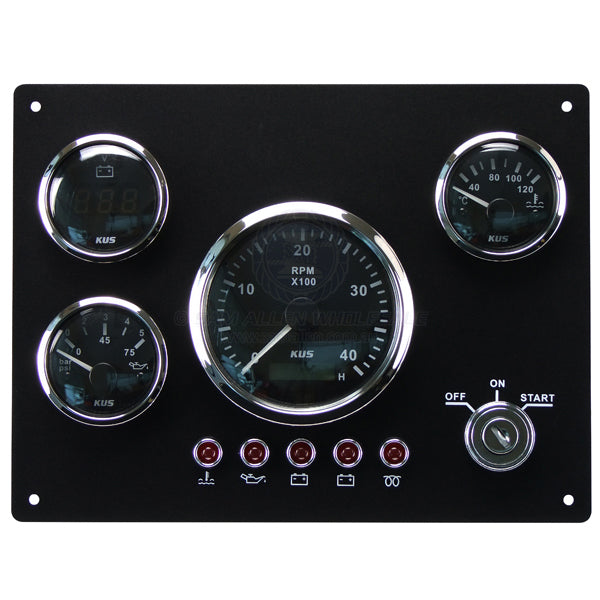 KUS GAUGES - FOUR GAUGE PANEL WITH ALARM