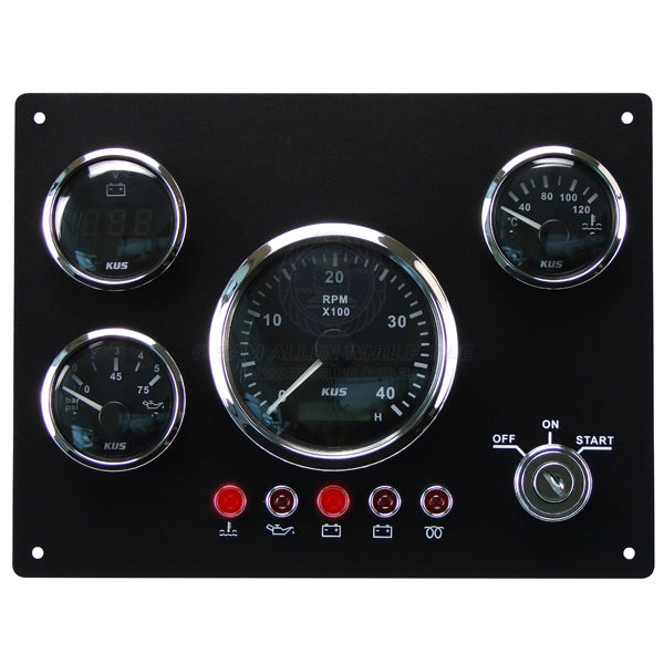 KUS GAUGES - FOUR GAUGE PANEL WITH ALARM