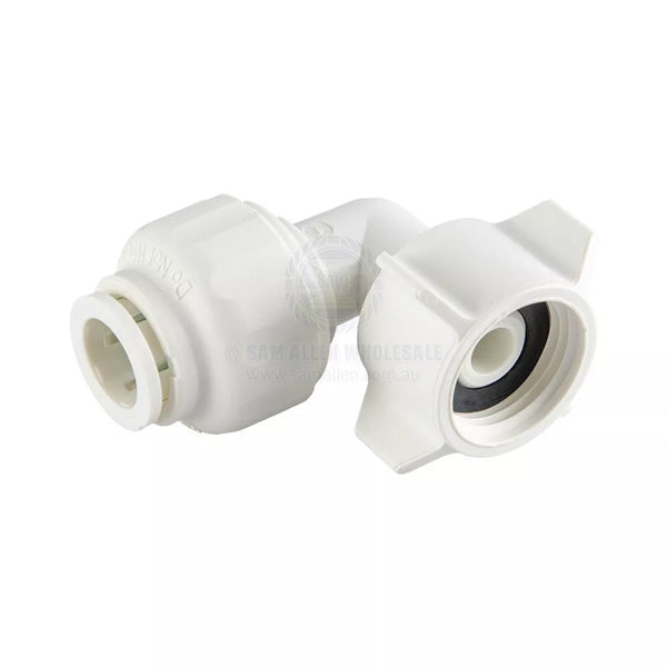 CONNECTOR ELBOW SWIVEL - 12MM TUBE X BSPF