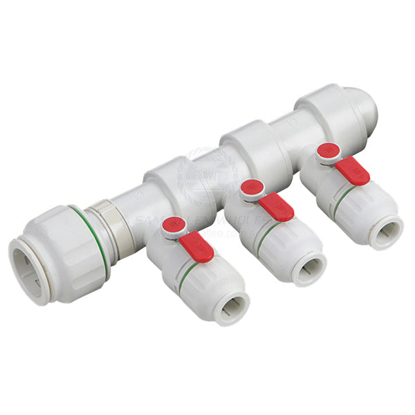 TWISTLOC MANIFOLD SINGLE CLOSED TYPE 28MM TUBE INLET 15MM TUBE OUTLET