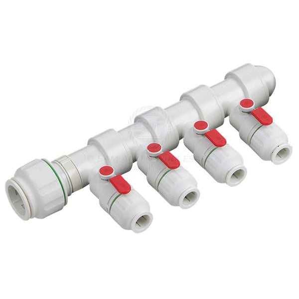 TWISTLOC MANIFOLD SINGLE CLOSED TYPE 28MM TUBE INLET 15MM TUBE OUTLET