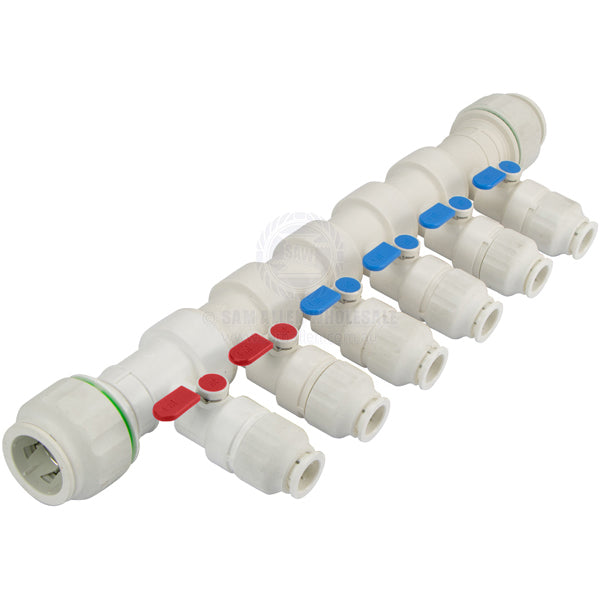 TWISTLOC MANIFOLD SINGLE OPEN TYPE 28MM TUBE INLET 15MM TUBE OUTLET