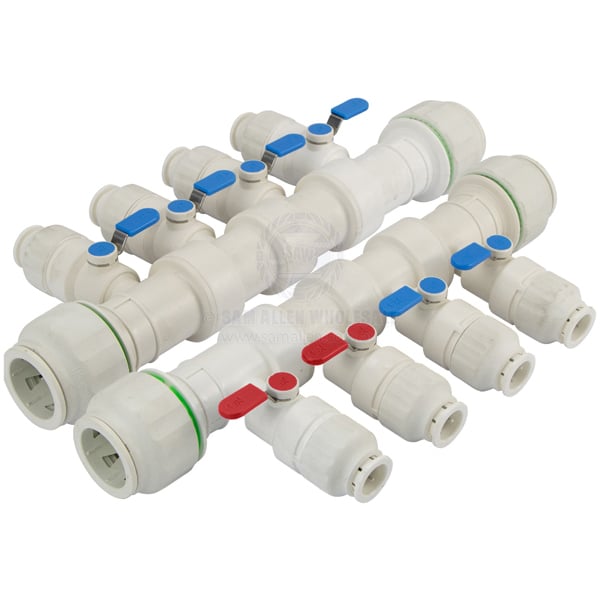 TWISTLOC MANIFOLD DUAL OPEN TYPE 28MM TUBE INLET 15MM TUBE OUTLET