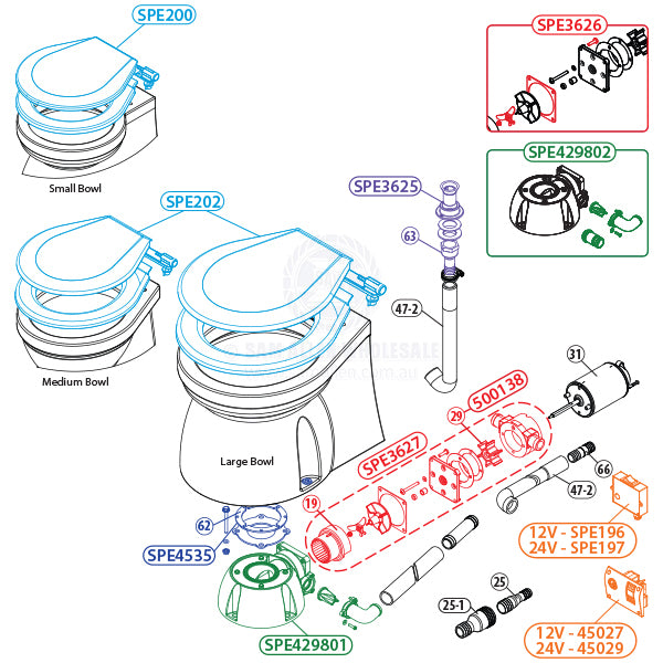 TOILET - LUXURY - SPARE PARTS