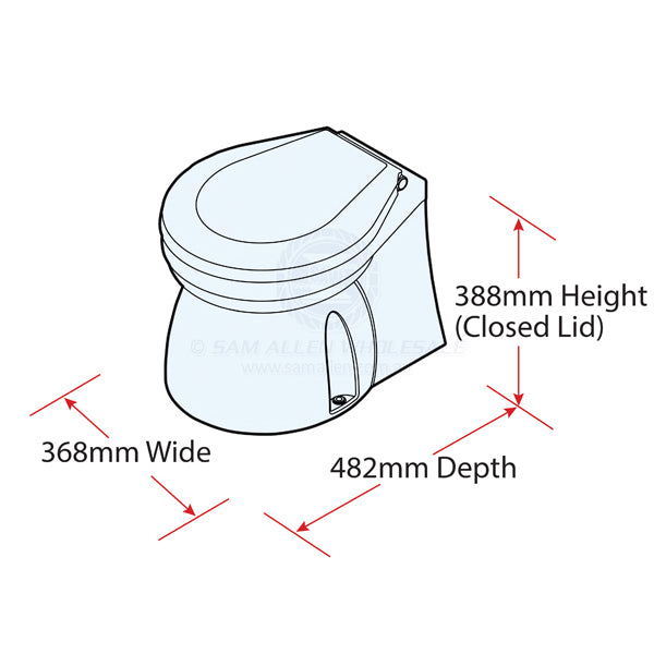 TMC TOILETS - ELECTRIC - QUIET OPERATION - MEDIUM BOWL