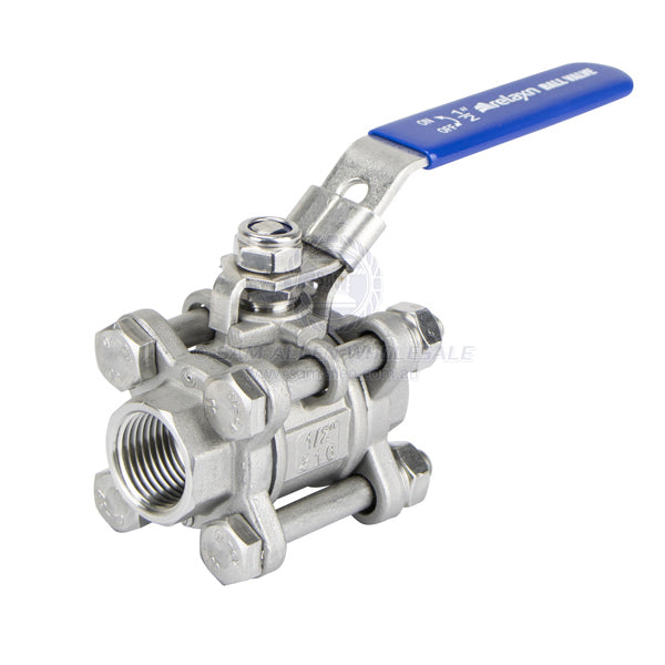 BALL VALVES - BSP - 3 PIECE - STAINLESS STEEL