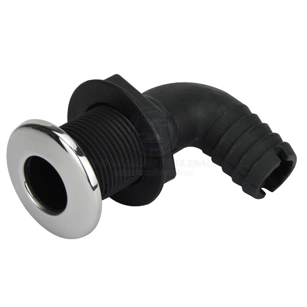 SKIN FITTINGS - 90° HOSE TAIL - NYLON & S/S