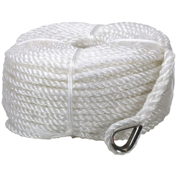 ANCHOR ROPE - 3 STRAND SILVER