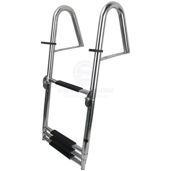 RELAXN LADDER - FOLDING ABOVE PLATFORM - TELESCOPIC - 4 STEPS - STAINLESS STEEL