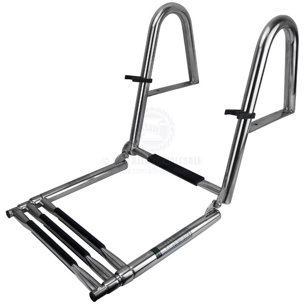 RELAXN LADDER - FOLDING ABOVE PLATFORM - TELESCOPIC - 4 STEPS - STAINLESS STEEL