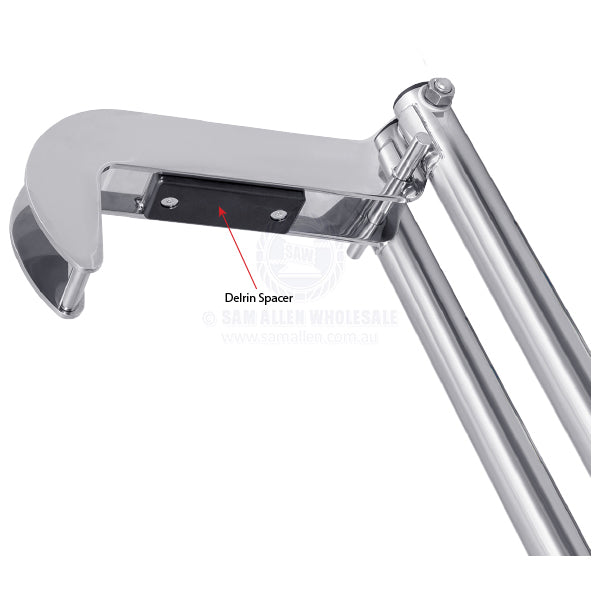 LADDERS - REMOVABLE TELESCOPIC - 4 STEPS - STAINLESS STEEL - HOOK OVER