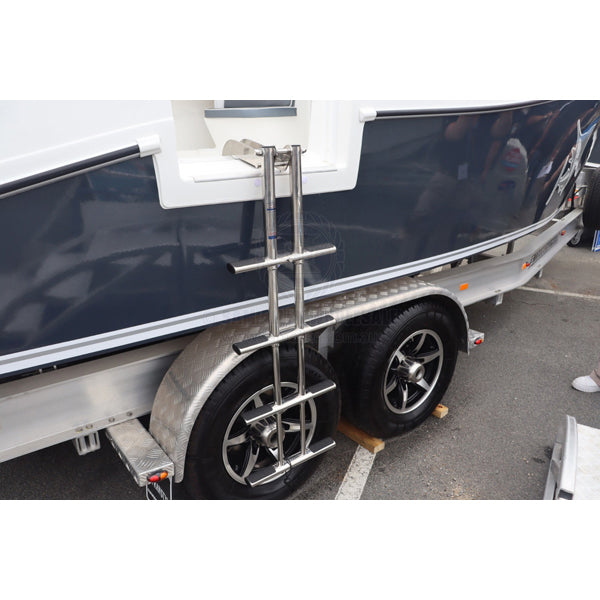 LADDERS - REMOVABLE TELESCOPIC - 4 STEPS - STAINLESS STEEL - HOOK OVER