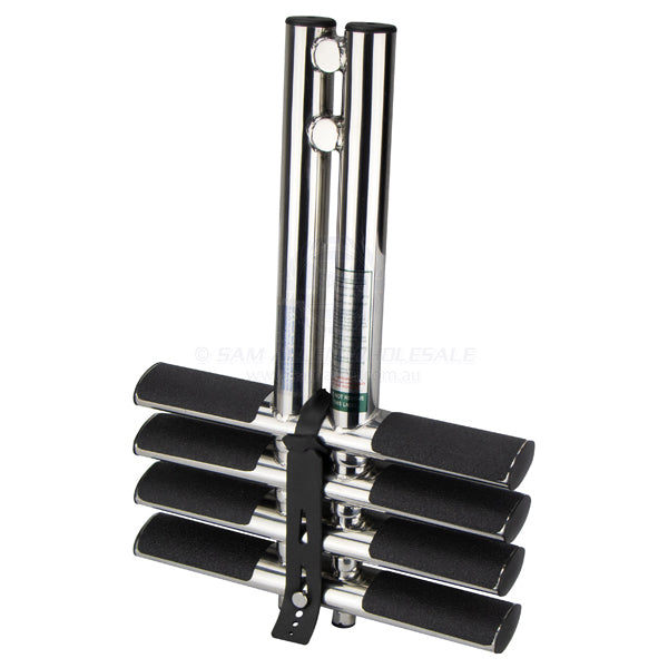 LADDERS - REMOVABLE TELESCOPIC - 4 STEPS - STAINLESS STEEL