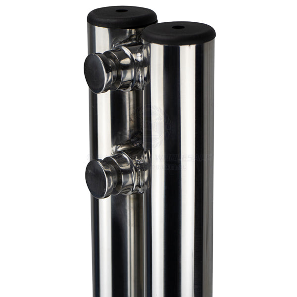 LADDERS - REMOVABLE TELESCOPIC - 4 STEPS - STAINLESS STEEL