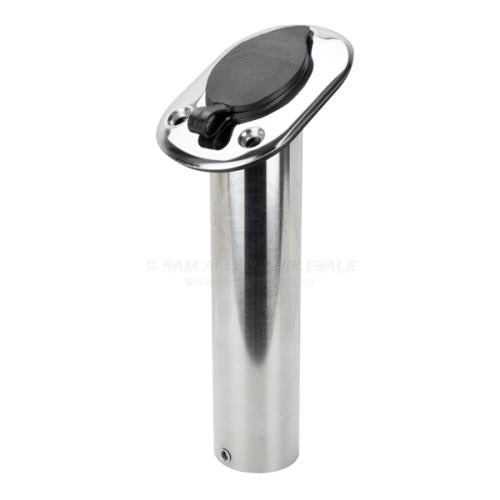ROD HOLDER - OVAL HEAD ANGLED - STAINLESS STEEL