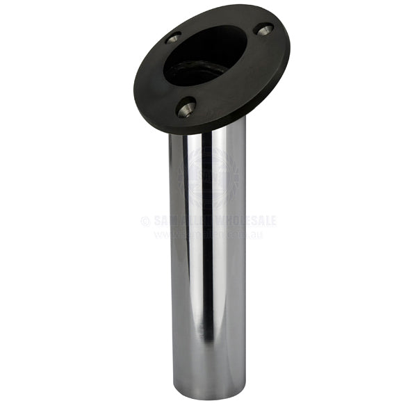 RELAXN ROD HOLDER - ROUND HEAD WITH DRAIN - HEAVY-DUTY - STAINLESS STEEL