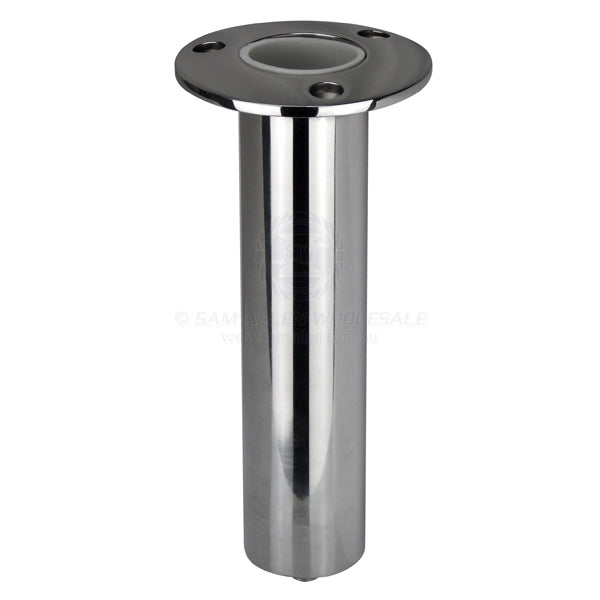 RELAXN ROD HOLDER - ROUND HEAD WITH DRAIN - HEAVY-DUTY - STAINLESS STEEL