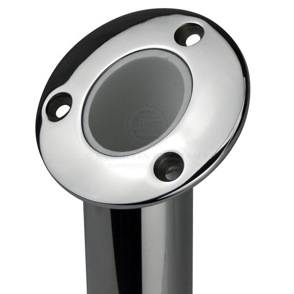 RELAXN ROD HOLDER - ROUND HEAD WITH DRAIN - HEAVY-DUTY - STAINLESS STEEL