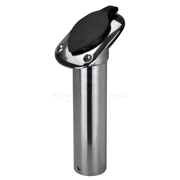 RELAXN ROD HOLDER - OVAL HEAD ANGLED - HEAVY DUTY - STAINLESS STEEL