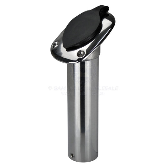 RELAXN ROD HOLDER - OVAL HEAD ANGLED - HEAVY DUTY - STAINLESS STEEL