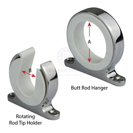 RELAXN ROD STORAGE HANGER - STAINLESS STEEL