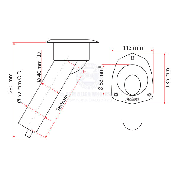 RELAXN MAKO SERIES ROD/CUP HOLDER - POLYPROPYLENE